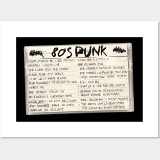 80's Punk Mixed Tape Cassette Posters and Art